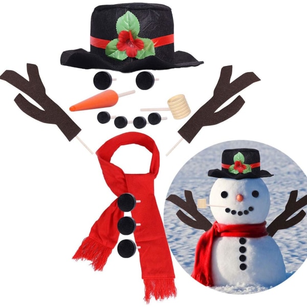16Pcs Christmas Snowman Decorating Making Kit Outdoor Fun