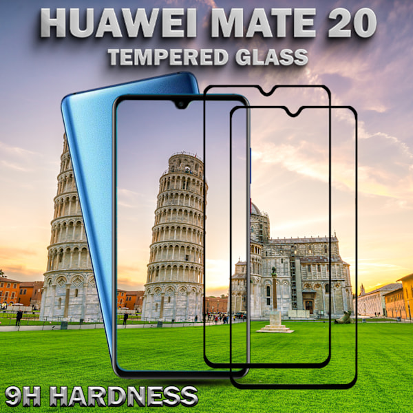 2-Pack Huawei Mate 20 - Härdat Glas 9H – Super kvalitet 3D  Skärmskydd