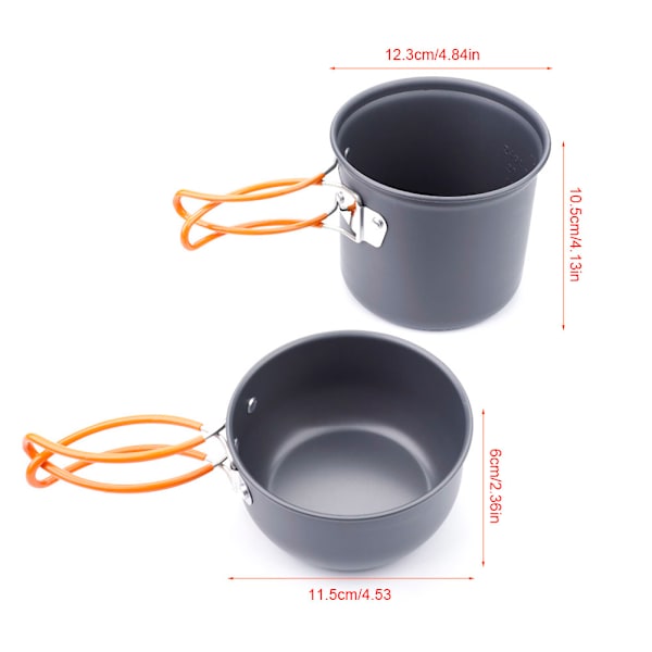 2-pack bärbar utomhus camping picknick köksredskap