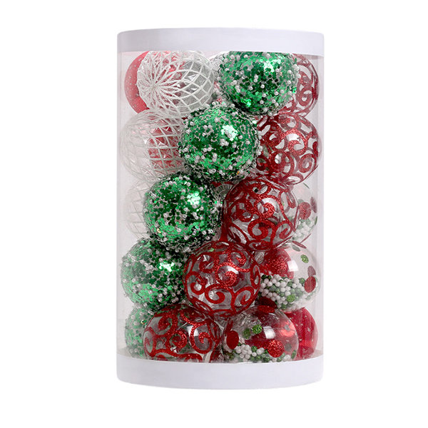 25pcs Christmas Decorations, 6cm Xmas Tree Hanging Ball Xmas