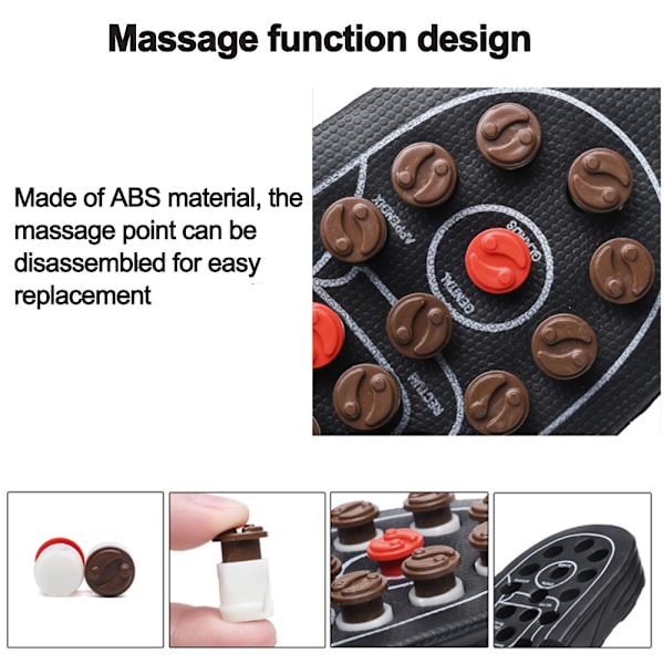 Akupressur fotmassagetofflor med akupunkturpunktstimulering