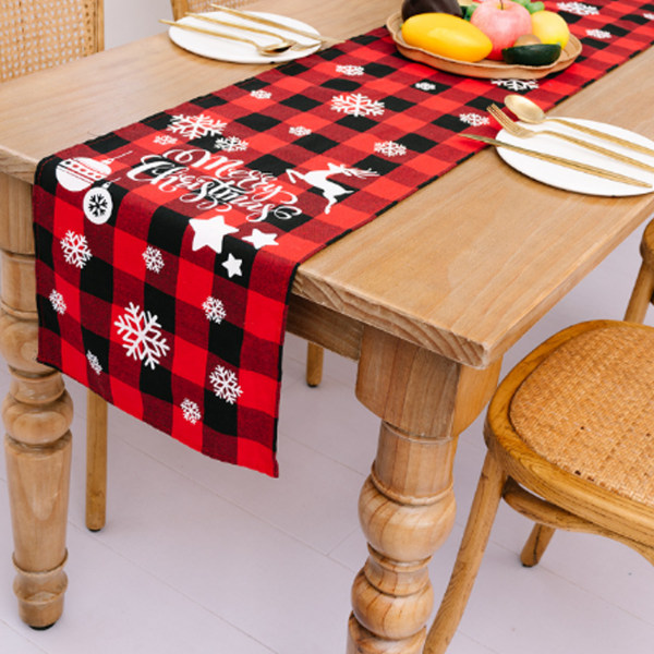 Christmas Table Runner Burlap Rustic Christmas Runner for Table
