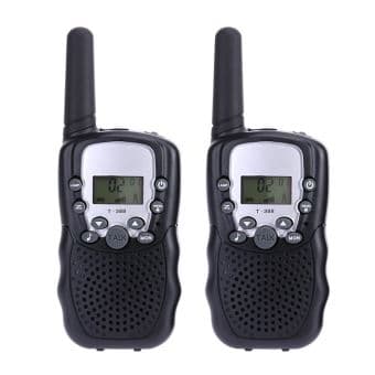 Högfrekvent trådlös walkie-talkie för små barn (svart), 2-pack