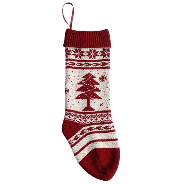 Hanging yarn snowflake Christmas tree gift bag decorative