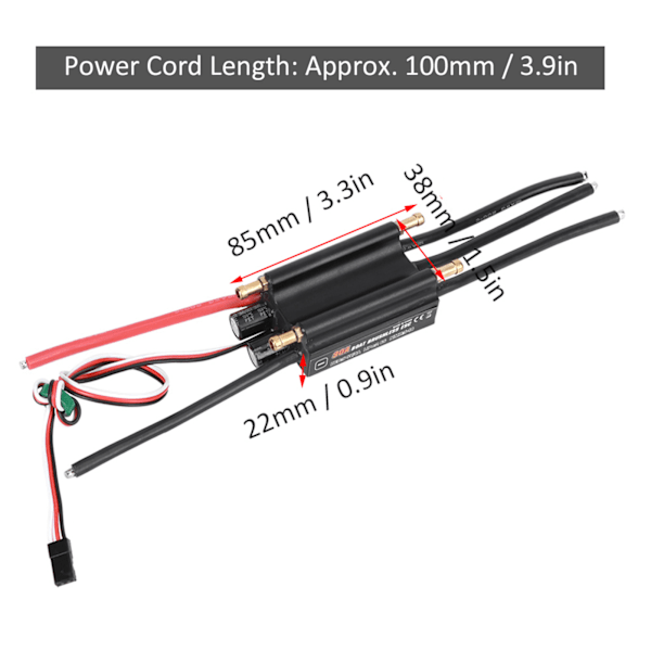 90A RC Båtmodell ESC med Kraftfull Funktion Dubbel Dränering Snabb Kylning