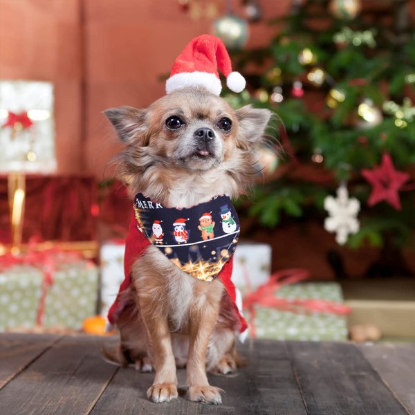 Dog Bandana Christmas Pet Scarf Triangle Pet Bandana