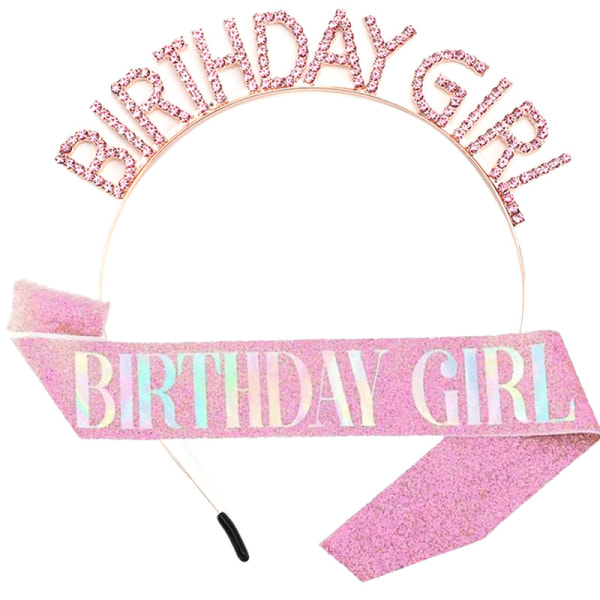 Födelsedag för kvinnor, Birthday Girl Sash & Birthday Tiara för