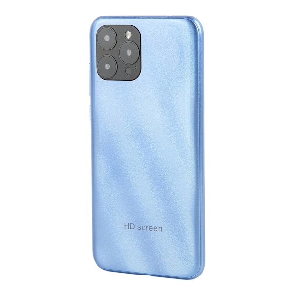 Olåst Smartphone Blå 6 tum 4GB RAM 32GB ROM Ansiktsigenkänning Mobiltelefon för Android 11 100‑240V EU-kontakt