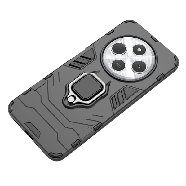 SKALO Xiaomi Redmi 14C Armor Hybrid Metallring skal - Svart Svart