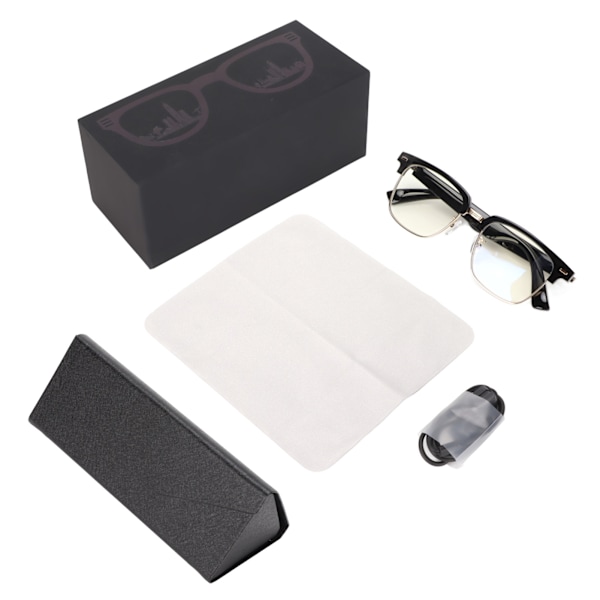 Smarta Glasögon, Bluetooth Audio Öppen Öra Högtalare För Vardagsbruk, HI-FI Stereo Ljud Röststyrning Audio Glasögon Med Semi-Öppen Design För Utomhusbruk