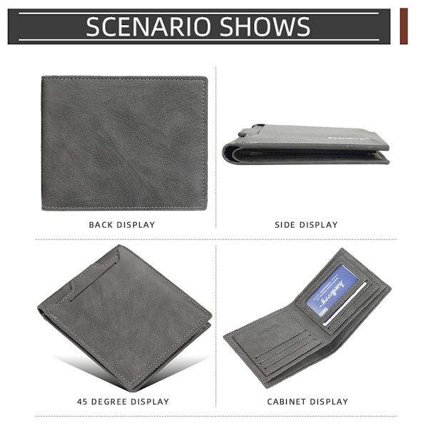 Läderplånböcker för män, Slim Minimalist Mens Wallet,