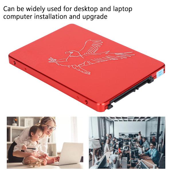 Hsthe Sea Mobile Solid State Disk Portabel 2.5 Tum Metall Örn Röd Extern SSD för PC Dator 8GB