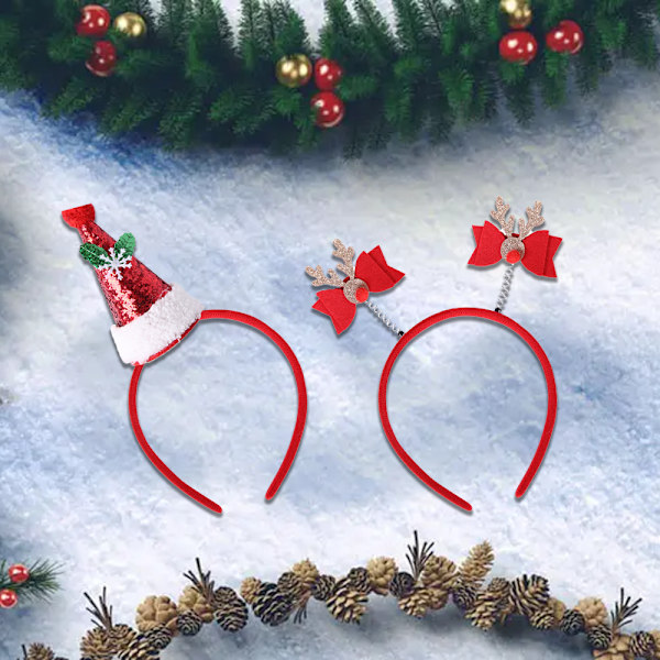 Christmas and Holiday Party Headband， Hair Hoop Headwear for