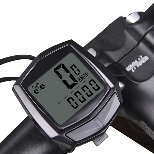 Cykelmätare, liten storlek lättviktig vattentät cykeldator med LCD digital display och multifunktioner för landsvägscyklar, mountainbikes