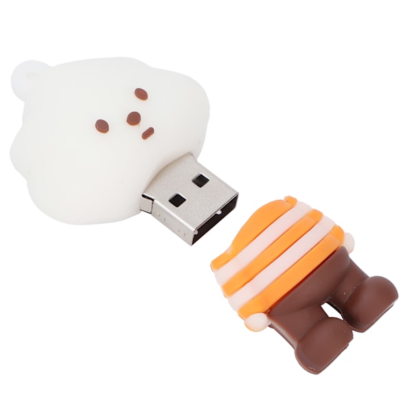 Tecknad U Disk Björn Docka Utseende Höghastighets Masslagring Flash Drive Minnesenhet 64GB