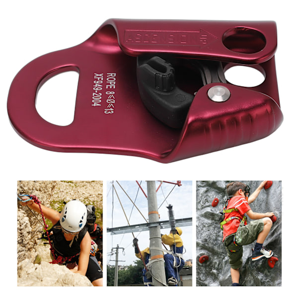 Handascender för bergsklättring, lättviktig kamremskiva i rostfritt stål för 8-13 mm rep