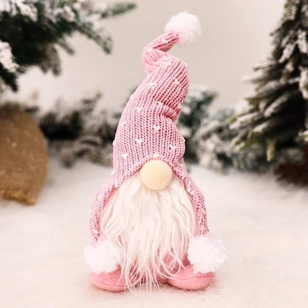 3 st handgjorda plysch jultomtar i tyg, handgjorda