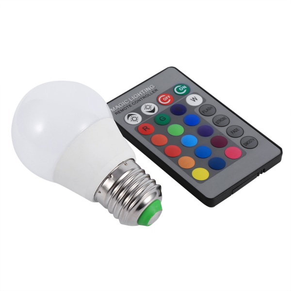 16-färgad LED RGB-färgväxlingslampa med fjärrkontroll 85V-265V