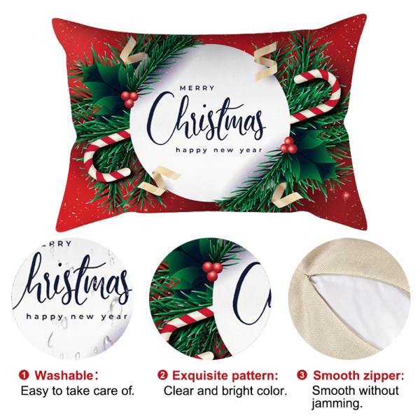 Christmas waist pillowcase Long throw pillow home cushion cover