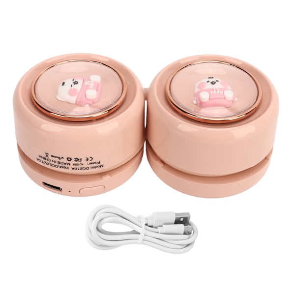 USB Halsfläkt Multifunktionell Tyst 3 Hastighetsjustering Kraftfull Bärbar Halsfläkt för Utomhuscamping Resor Rosa