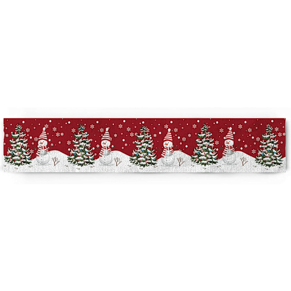 Christmas Table Runner, Christmas Snowflake Elk Rustic Table