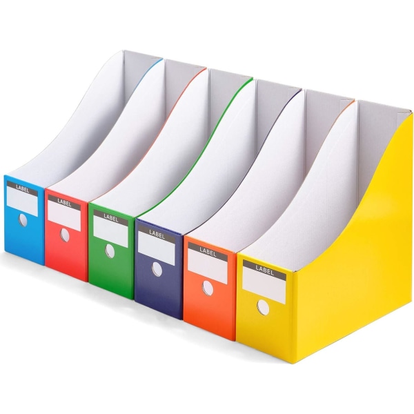 Plast Slim Vertikal File Folder Lagring Organizer Bin med