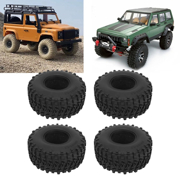 4 st 2,2 tum RC Crawler Däck Gummi Mjuk Ersättning RC Bil Hjul Däck för SCX10 1/10 RC Crawlers