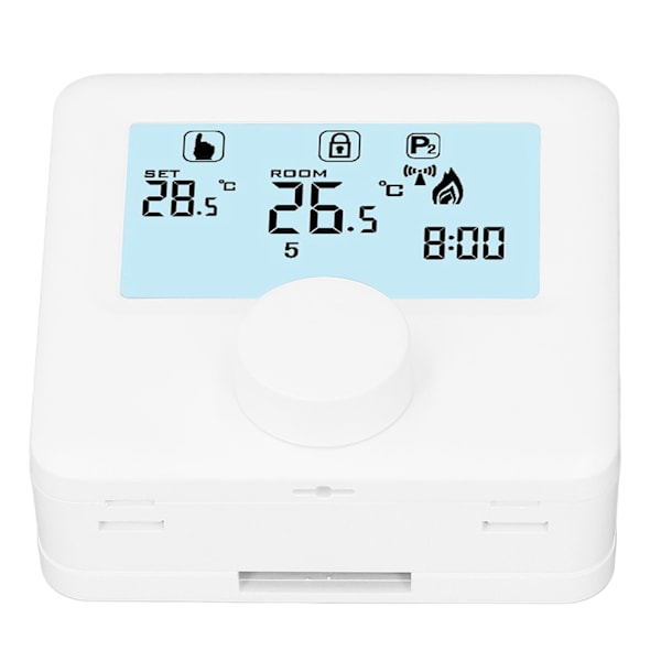 Digital Temperaturregulator LCD-Display Programmerbar Termostat för Panna Vit 30‑230VDC
