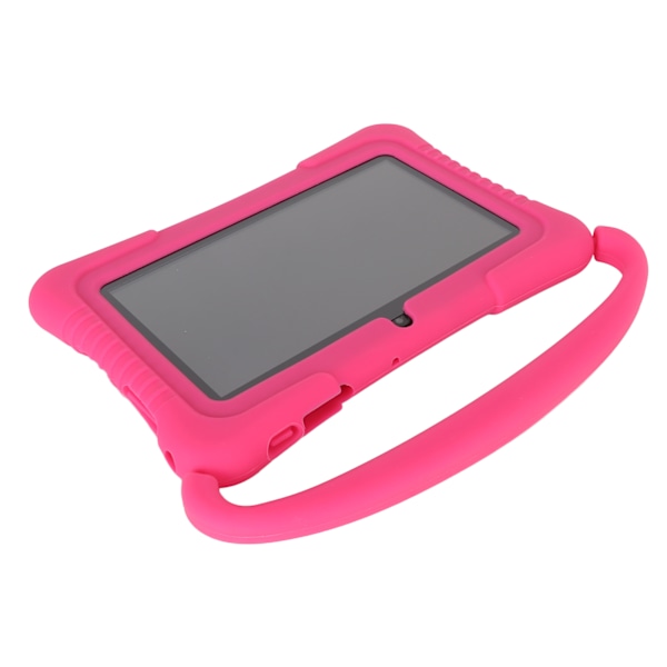 7-tums Barnplatta 2GB 32GB Quad Core-processor Dubbel Kamera 3D-design Småbarnsplatta med Skyddsfodral för Android 10 110‑240V Rosa EU-kontakt