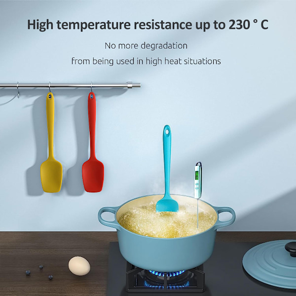 Silikonspatelsked 3-delad set, 315°C värmebeständig