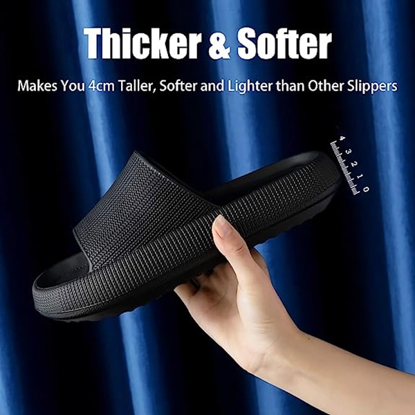 Molnslippers för kvinnor och män, massageslippers för dusch och badrum