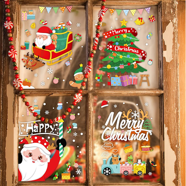 Re-appliable Christmas Window Decorations, Popular and Classic