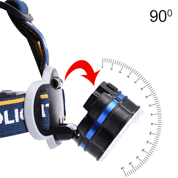 8LED LED Pannlampa Utomhus COB LED Strålkastare Ficklampa Huvudlampa USB Uppladdningsbar Huvudlykta