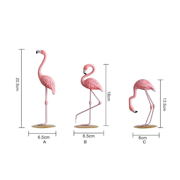Söt rosa flamingo prydnad bordsdekoration vardagsrum