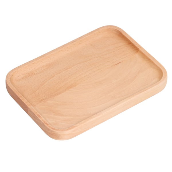 Trärektangulär serveringsbricka middag dryck mat snacks fat