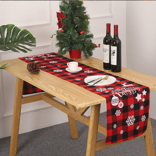 Christmas Table Runner Burlap Rustic Christmas Runner for Table