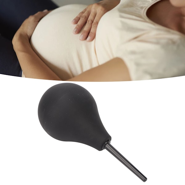 Hygienverktyg för postpartum och menstruation, ergonomiskt formad silikonbehållare erbjuder skonsam rengöring i elegant svart design, 224 ml