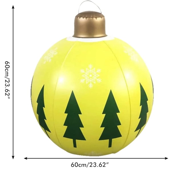 24 tums juluppblåsbara bollar utomhusdekorationer