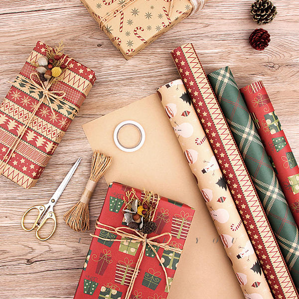 1 set Christmas Gift Wrapping Paper, Folded Paper, with