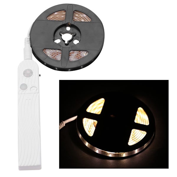 1m DC5V LED-ljusremsa PIR rörelsesensor lampa sträng för hemmet