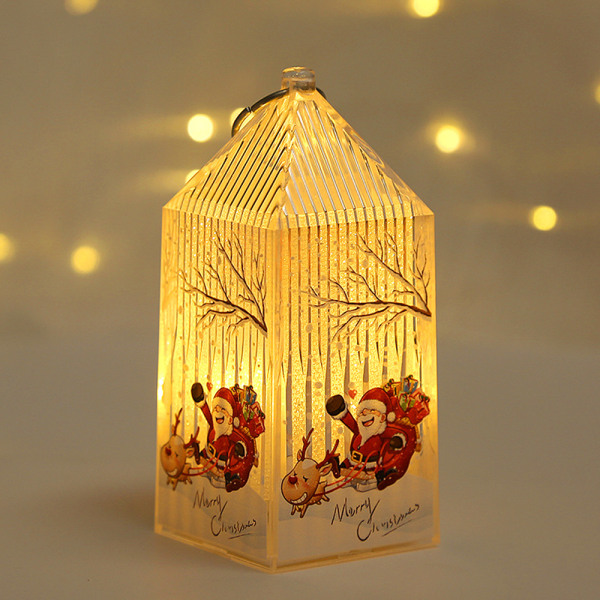 Christmas LED Lantern Light, Small Portable Flameless Lantern