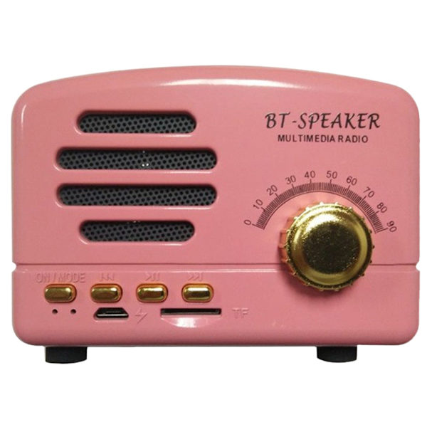 Trådlösa stereohögtalare i retrostil, bärbar Bluetooth-högtalare