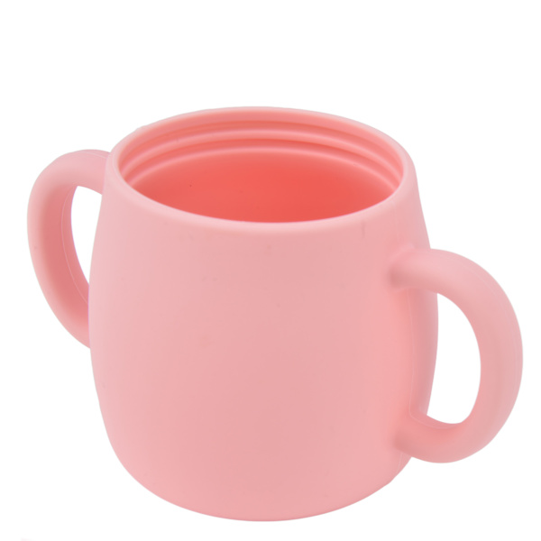 280 ml Baby Träning Kopp med Lock Bärbar Barn Silikon Kopp