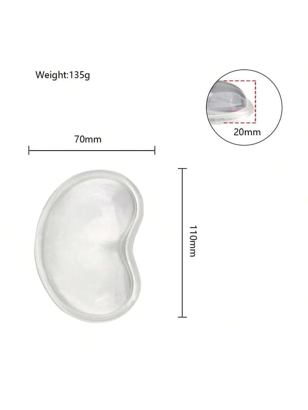 Handledsstöd för mus i silikongel, ergonomiskt, transparent blått