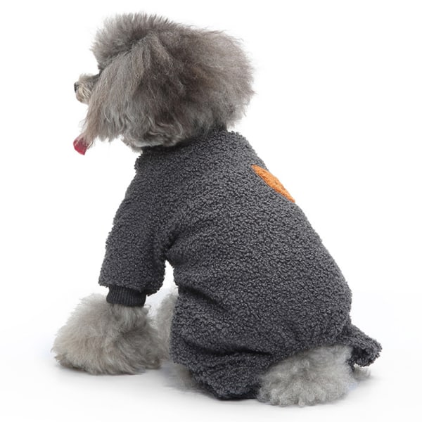 Höst- och vinterkläder hundkläder flanell pyjamas i ett stycke