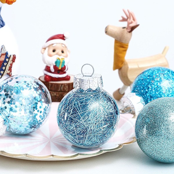 30Pcs Christmas Ball Ornament for Xmas Tree, Shatterproof Clear