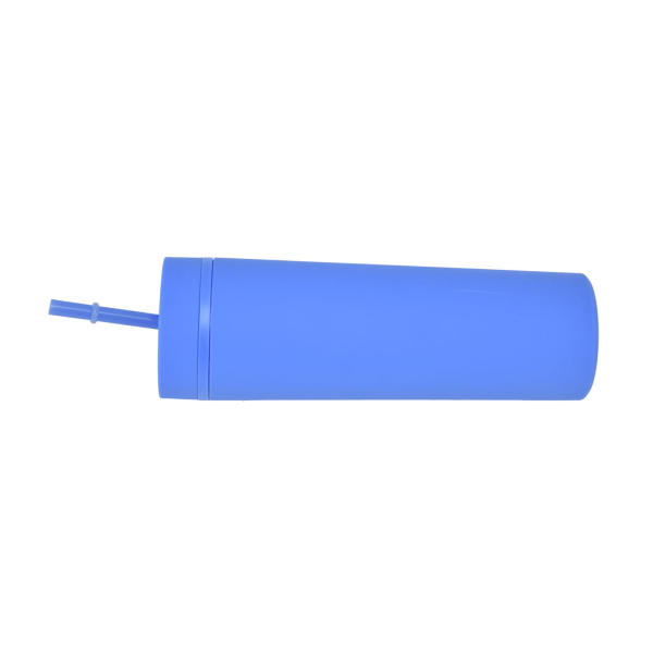 Sugrör Mugg Opak Plastmaterial Utrustad Lock Cylindrisk