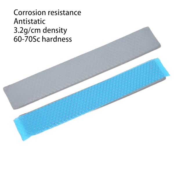CPU Kylplatta 15W/mK Värmebeständigt Silikonmaterial 120x20mm Isolering Kylfläns Kylplatta för CPU 120x20x0.5mm