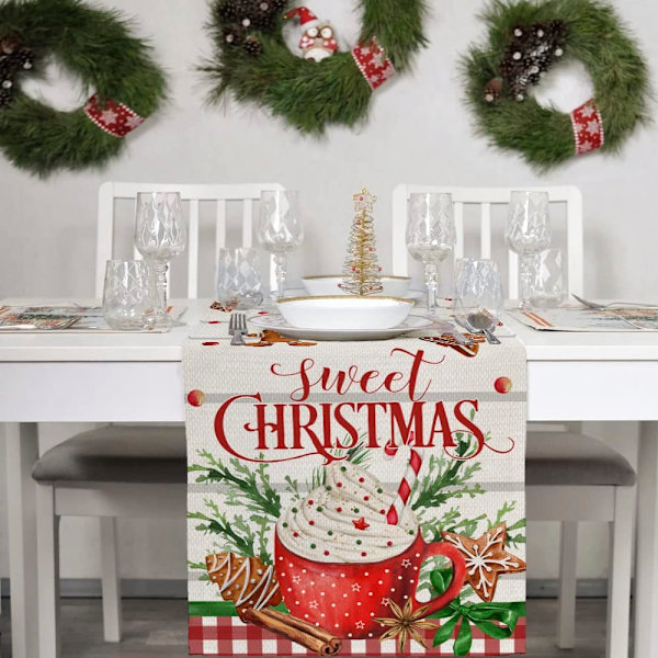 Christmas table flag, linen table  mat, Christmas decoration