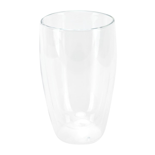 2-lagers transparent mjölk mugg cylindrisk värmebeständig kaffe